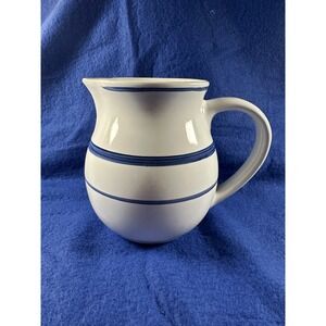 Nautica China Vintage NAVY BLUE Signature pattern 48 oz. Water/Lemonade PITCHER